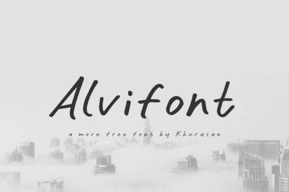 Alvifon: A Modern Handwritten Font for Creative Expression