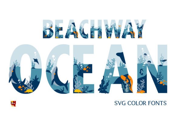 Beachway Ocean: An Artistic SVG Color Font for Creative Projects