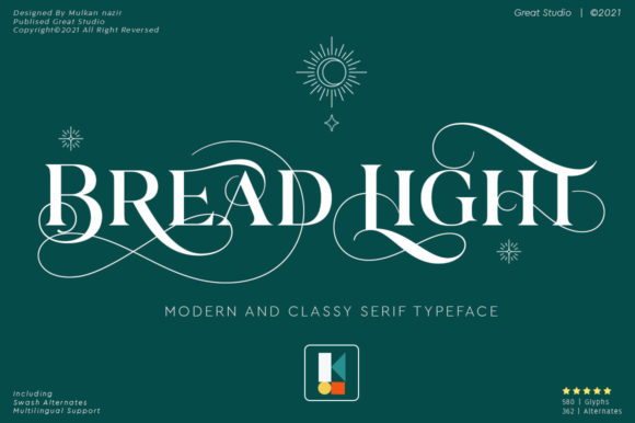 Bread Light: A Stylish Serif Font for Elegant Design Projects