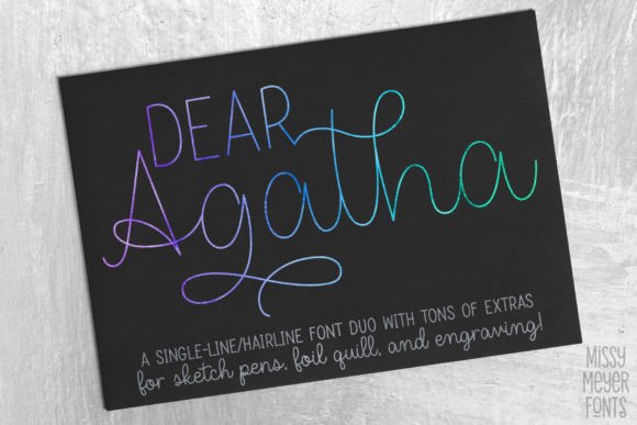 Dear Agatha Single Line: A Unique Font for Creative Expression