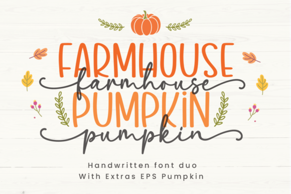 Farmhouse Pumpkin: Cozy Typography for Autumn Designs