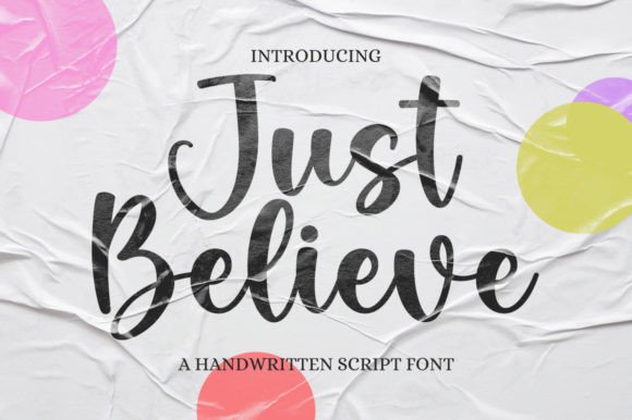 Just Believe: A Handwritten Font for Elegant Design