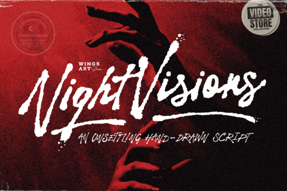 Night Visions: A Unique Hand-Drawn Script Font for Creative Projects