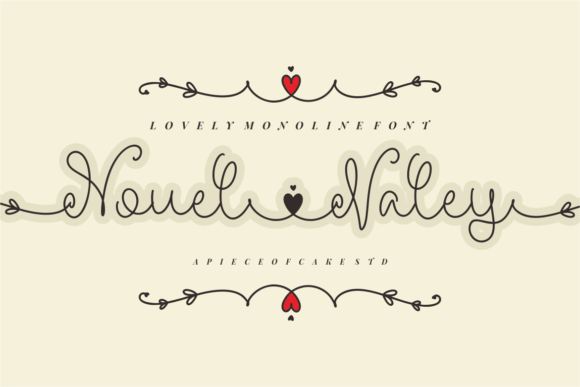 Nouel Valey: A Magical Monoline Script Font for Creative Expression
